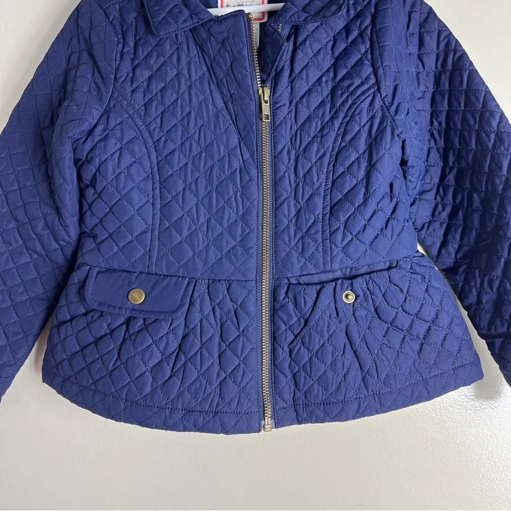 Gymboree Navy‎ Quilted Jacket Girls Size 5/6 Lightweight Zip Up Coat